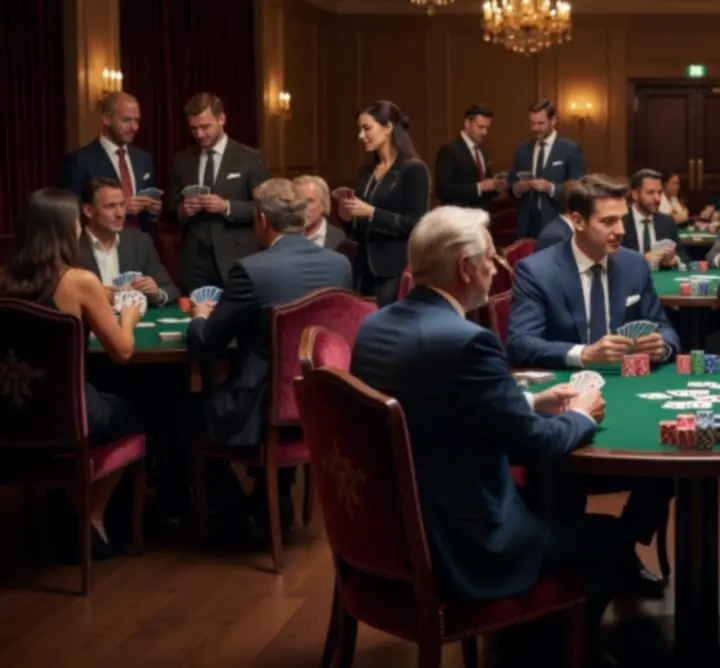 Sfeervol ingerichte zaal klaar voor een sociaal evenement