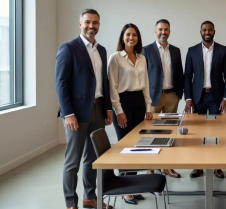 Team van eventorganisatoren dat samenwerkt aan een eventplanning