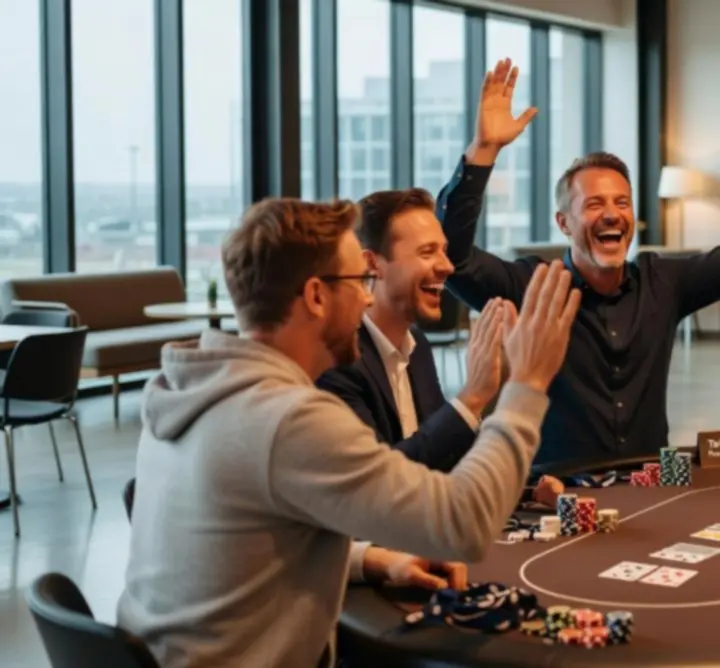 Sfeerimpressie van deelnemers die een geslaagd event beleven